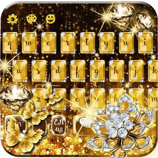 Gold Diamond Glitter Keyboard 10001001