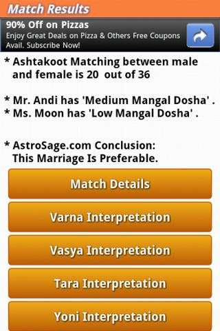Horoscope Matching - Kundli screenshot 2