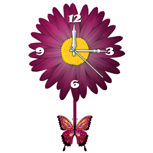 Flower pendulum clock live wallpaper icon