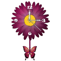Flower pendulum clock live wallpaper
