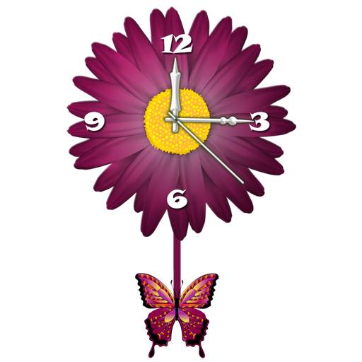 Flower pendulum clock live wallpaper 1.4