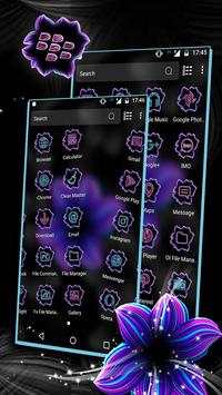 Neon Flower Pink Purple Launcher Theme screenshot 2