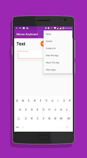 Morse Code Keyboard screenshot 1