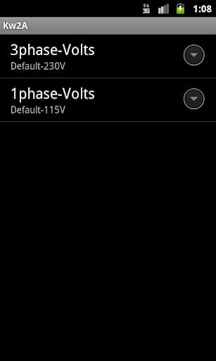 Convert Watts to AMPS screenshot 3