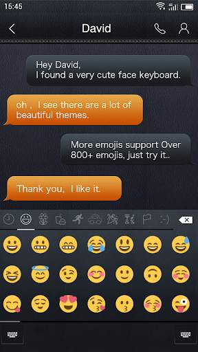 Emoji Keyboard-Leather screenshot 4