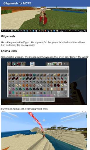Addon Gilgamesh for Minecraft PE screenshot 1