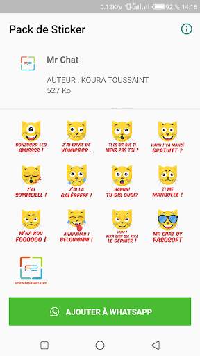 Mr Chat Pack de Sticker screenshot 2