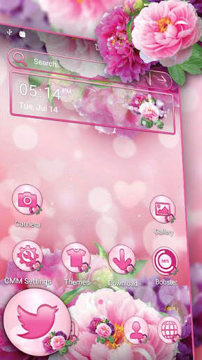 Pink Flower Bokeh Launcher screenshot 1