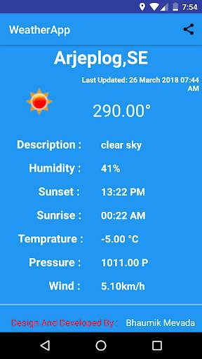 WeatherApp screenshot 3