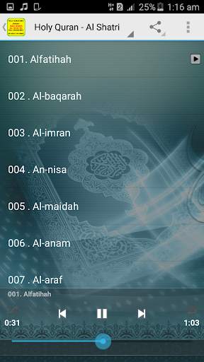 Al Shatri Full Offline Quran MP3 screenshot 2