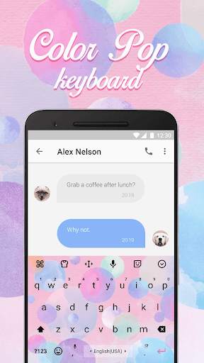Color Bubble Pop Emoji Keyboard Theme screenshot 2