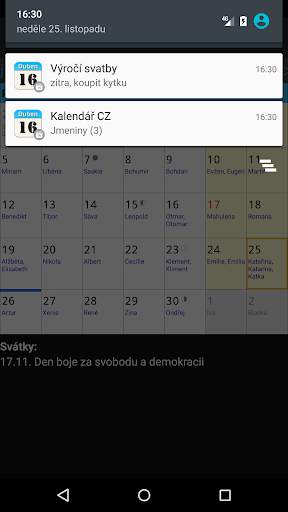 Kalendář CZ screenshot 6