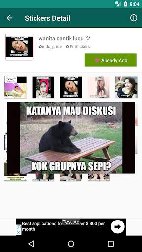 Stiker WA Lucu WaStickersApps screenshot 6