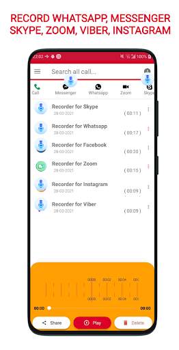 Supper Call Recorder Pro: Record Messenger Calls screenshot 1