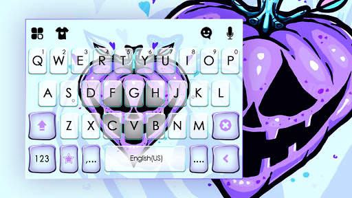 Creepy Pumpkin Keyboard Background screenshot 1