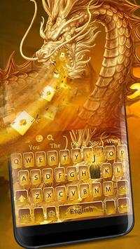 War gold dragon keyboard theme स्क्रीनशॉट 3