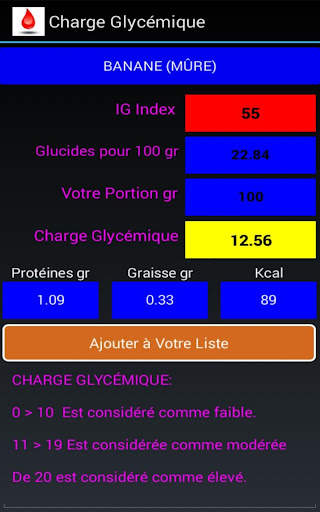 Index et la charge glycém Lite screenshot 16