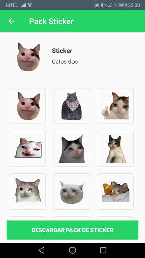 Stickers Memes Adhesivos de Gatos para WhatsApp screenshot 4