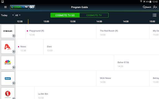 COSMOTE TV GO (for tablet) screenshot 3