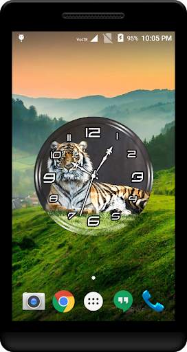 Tiger Clock Live Wallpaper screenshot 1