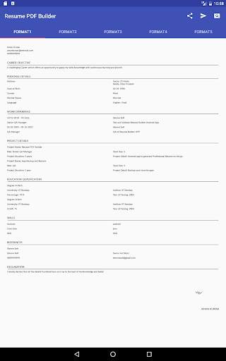 Resume PDF Maker screenshot 10