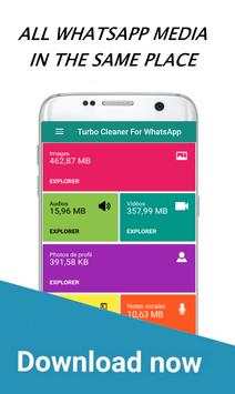 Turbo Cleaner For WhatsApp screenshot 1