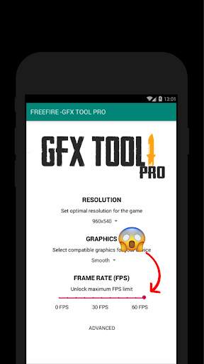 60 FPS Booster - GFX Tool PRO FOR FREE FIRE (FREE) screenshot 1