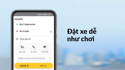 Maxim: Đặt xe và giao hàng screenshot 1