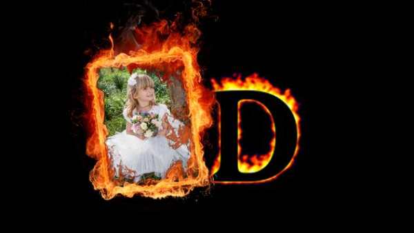 Fire Text Photo Frame screenshot 2