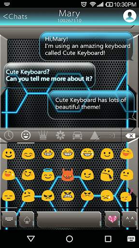 Tech Emoji Keyboard Theme screenshot 2