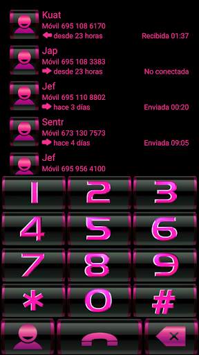 THEME METAL PINK FOR EXDIALER screenshot 1