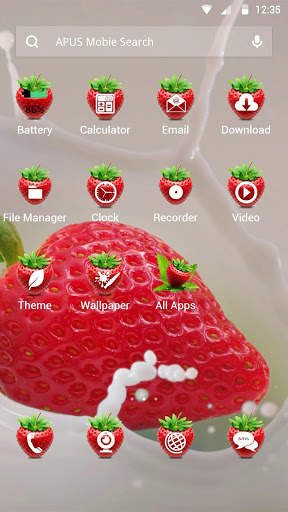 Strawberry APUS theme screenshot 2