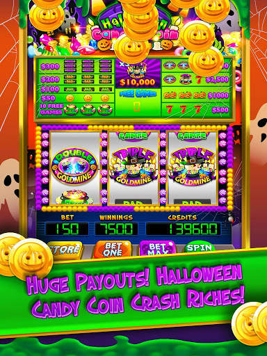 Halloween Candy Vegas Slots Mega Slot Machine FREE screenshot 1