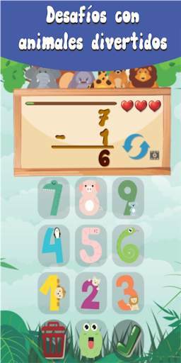 Sumas y Restas con animales - juego para niños screenshot 2