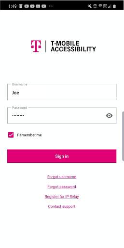 T-Mobile IP Relay screenshot 2
