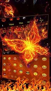 Burning Fire Butterfly Keyboard Theme screenshot 3