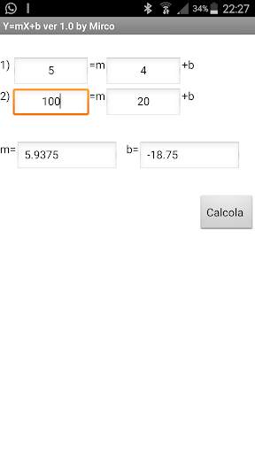 Y = mX   b screenshot 1