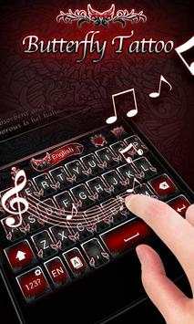 Butterfly Tattoo KeyboardTheme screenshot 3