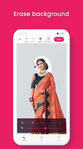 Woman Saree Photo Suit : Simple & Traditional 3 تصوير الشاشة