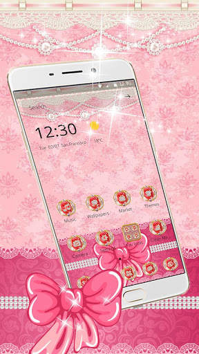 Pink Diamond Rose Theme screenshot 2