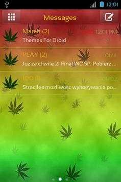 Theme Weed Ganja for GO SMS 1 تصوير الشاشة