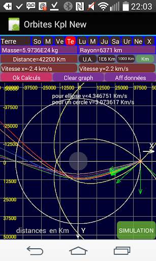 Orbites lois Kepler et Newton 4 تصوير الشاشة