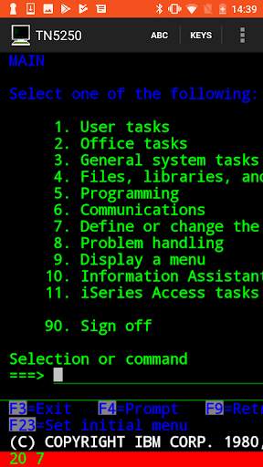 Mocha TN5250 LITE screenshot 1