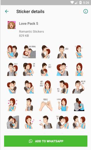 💕 WAStickerapps - Romantic Stickers for Whatsapp screenshot 3