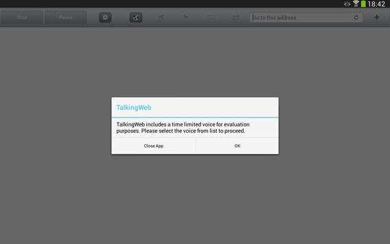TalkingWeb Talking Browser screenshot 1