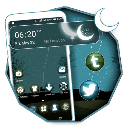 Moon Night Launcher Theme icon