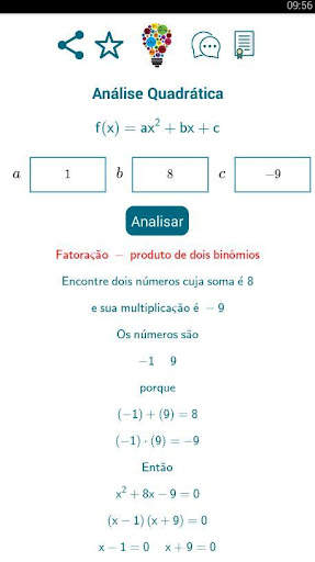 Análise Quadrática screenshot 5
