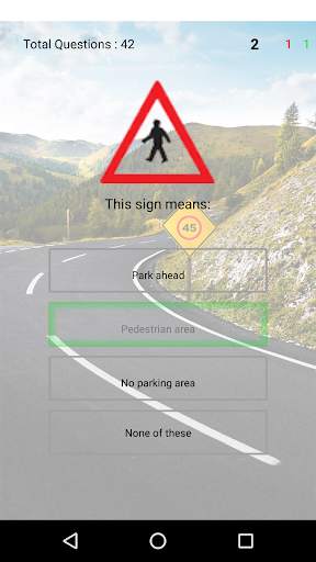 Driving theory test - Traffic signals test screenshot 2