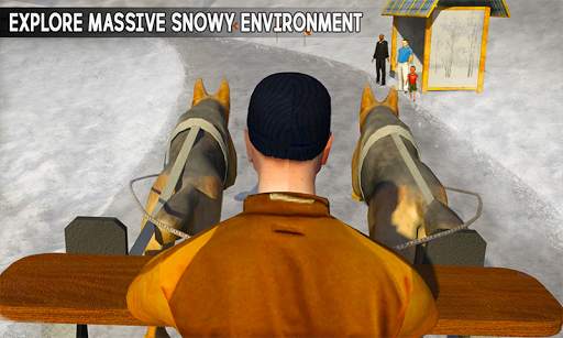 Snow Dog Sledding Transport: Dog Simulator Games screenshot 5