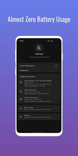 TidyPanel (Notifications Blocker & Cleaner) скриншот 2
